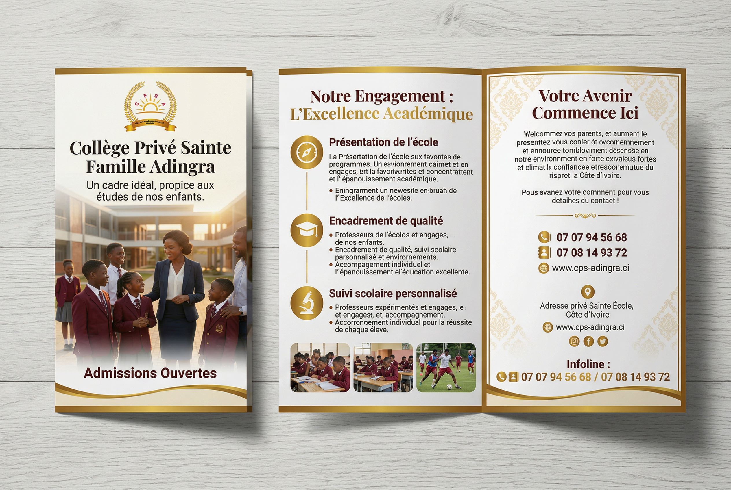 Dépliant 3 volets rentrée scolaire